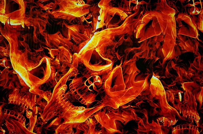 Burning Skulls - Kansas Hydrographics